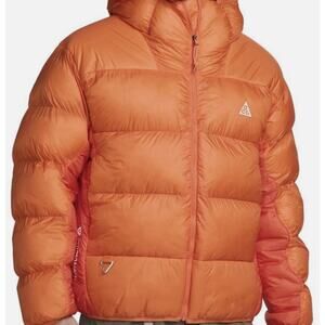 NIKE THERMA-FIT ADV ACG PRIMALOFT HOODED PUFFER JACKET COAT ORANGE MENS LARGE L